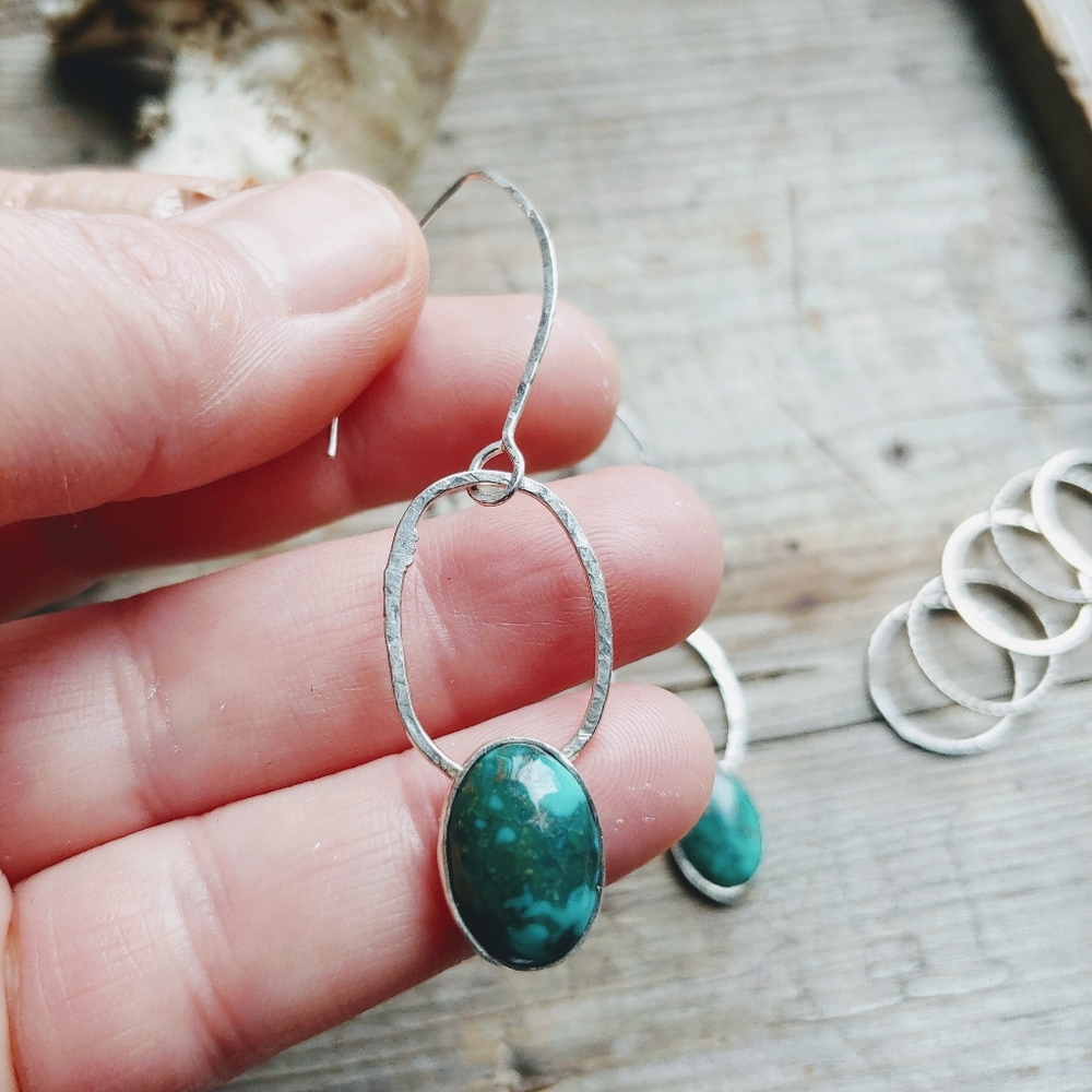 🛑SOLD🛑Artisan Turquoise & Solid Sterling Silver - Issabeau Jewelry - Picture 3 of 9